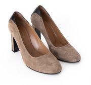 Suede high Heel Pumps Brown/taupe