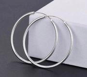 S925 Sterling Silver Lightweight Hoop Earrings for Women