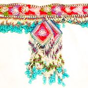 Hmong cultural beaded fringe festival belt