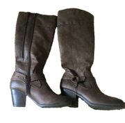 A2 By Aerosoles Riding Boots Mid Calf Side zipped Size 8