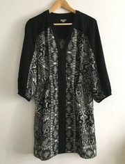 Urban Outfitters Ecote Sheath Dress Long Sleeve‎ Floral Black V Neck Wome…