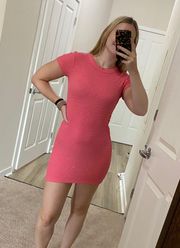 NWT Pink Knit Bodycon Dress