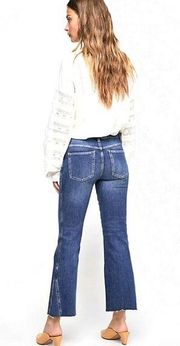 Free People Rita Cropped Flare Ankle Raw Hem Jeans Size 27