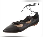 Loeffler Randall Leather Lace Up Pointy Toe Ballet Flat RIGHT SHOE ONLY Amputee