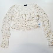 MAJORELLE Emerson Top in White Field