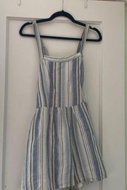 Very J Stripped Overall Romper