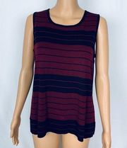 Exclusively Misook Sleeveless Striped Blouse Shell