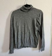 ANDREW MARC Women's Gray Turtleneck Sweater Size Large Long Sleeves