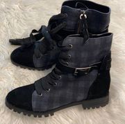 Splendid NIB Celine Combat Moto Boots
Blue/Black 8.5