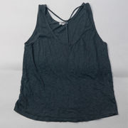 LNA T Strap Bondage Sleeveless Cotton Slub Knit Tank Top Blouse Shirt Small