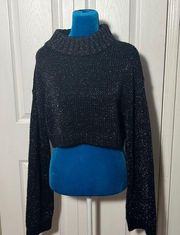 Revolve h:ours Cropped Sparkly Sweater Med Super Fun Warm Excellent Condition