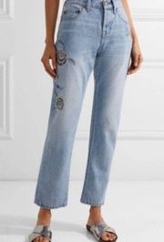 Current/Elliott The Crossover Embroidered Jeans 29