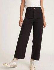 Marine Layer Bridget Crop Wide Leg Pant Black Size 2