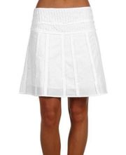 PRANA Erin White Cotton Raw Edge Lined Mini Skirt Size 12​​​​​​​​​