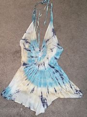 Tie Dye Deep V Romper