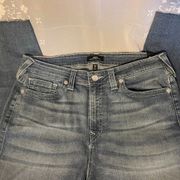 True Religion Mid Rise Super Skinny W34 with Raw Hem Light Wash Fabric NWT