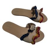 Loeffler Randall‎ Birdie Canvas Slides sandals size 8