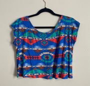 Vibrant Patterned Crop Top 