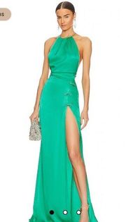 SAU LEE Porter Dress in Jade Green