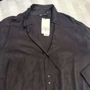 ZARA  black button up