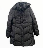 GUESS Black Hooded Duffle Coat