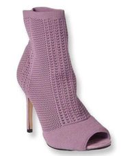 Catherine Malandrino Knitty Open Toe Stiletto Heel Knit Bootie Size 8.5 Peep Toe