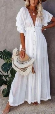 Flawless Bubbly In Bora Bora Maxi Dress in White