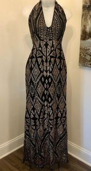 Apparel Black/Gold Gown Size 7/8