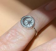 Sterling Silver  Moon & Star Toe Ring Midi Ring