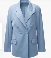 WeWoreWhat NWT Story Blue Double Breasted Blazer