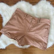 Solid Camel High Rise Shorts