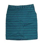Tommy Hilfiger Pencil Skirt Size 6 Navy Turquoise Pattern Cotton Stretch 30X20