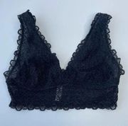 Cosabella x Evereve Black Dentelle Lace Bralette Women's Size Small S Wireless