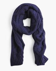 J. Crew Loopy stitch oversized cable-knit scarf, Ultramarine Blue NWT