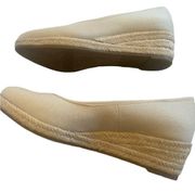 Life Stride Women Canvas Cream  Wedges 7 W