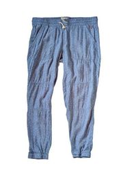 Burton Joy Pants Blue White Polka Dot Joggers Loungewear Ski Outerwear Medium