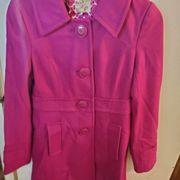 TULLE purple coat size extra small four large buttons on the front two pockets