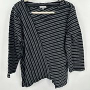 Habitat Clothes To Live In Black Striped Blouse Size‎ Medium