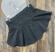 Aerie Denim Circle Mini Skirt Size Medium NEW w TAGS Gray Wash Pull-On