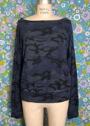 Sundry Camo Off Shoulder Sweatshirt Size:1 (small)