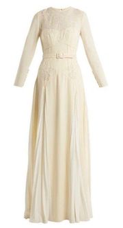 NWT Self-Portrait Ivory Embroidered Maxi Dress 