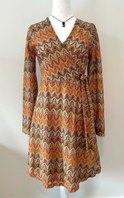 Patterned Wrap Dress