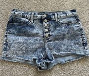 mudd high rise shortie blue jean shorts size 11