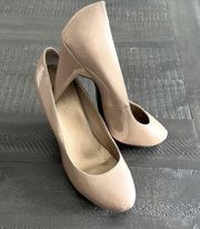 Lookout Driftwood Tan Patent Leather Heels Pumps - 9M