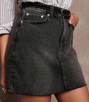 NWT!  Denim Mini Black Skirt 4