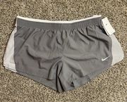 Nike Nwt  Gray womens dri fit running shorts size XXL