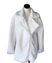 NWT C& C California White Teddy Faux Fur Cozy Coat XL