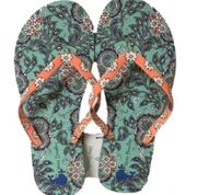 Vera Bradley Women's Flip Flops Fan Flowers Medium 7 8 Hidden blue whale new