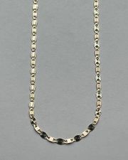 14k REAL Gold Solid 2.5 mm Tri color Valentino Chain Necklace with Spring Clasp