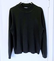 black mock neck super soft sweater